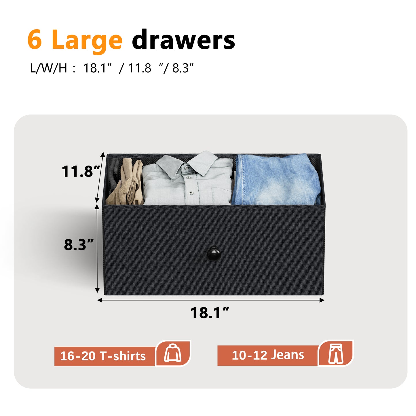 YLZ9B6 accessories:#12 set of 6 drawers