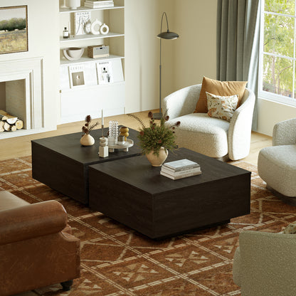 GUNAITO Lift Top Coffee Table with Storage, Square coffee table and modern Farmhouse Center Table for Living Room, Espresso Black